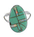 Opal And Turquoise Inlay Silver Southwest Ring Size 5-3/4 RX57613